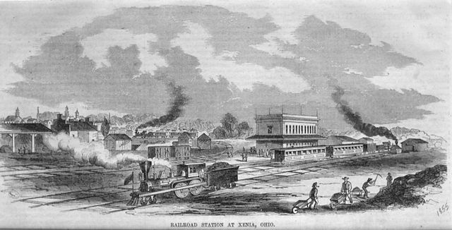 Xenia Depot, 1855